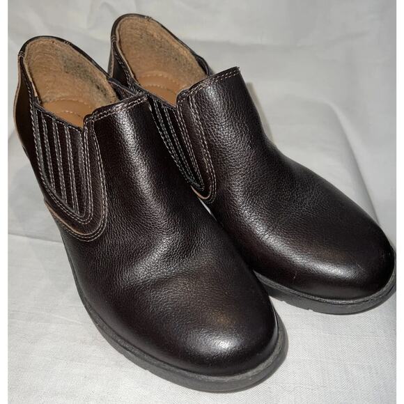Thom McAn Women’s Brown Ankle Wedge Clog/Bootie Size 7 - Picture 1 of 5